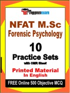 NFAT M.Sc Forensic Psychology Book in English - Practice Set