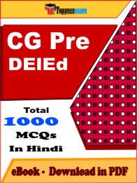 CG Pre DElEd PDF Book In Hindi - MCQ / Objective Questions
