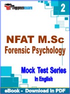 NFAT M.Sc Forensic Psychology Test PDF Book In English - Question Paper