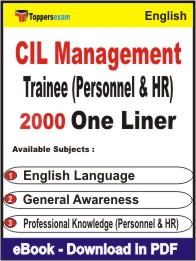 CIL Management Trainee (Personnel & HR) One Liner Book PDF in English
