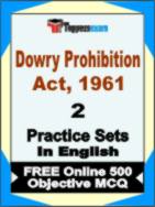 Dowry Prohibition Act, 1961 Book in English - Question Paper / Practice Set