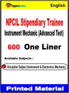 NPCIL Stipendiary Trainee Instrument Mechanic (Advanced Test) One Liner Book in English