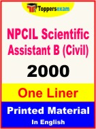 NPCIL Scientific Assistant B (Civil) One Liner Book in English