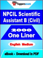 NPCIL Scientific Assistant B (Civil) One Liner Book PDF in English