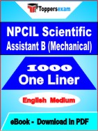 NPCIL Scientific Assistant B (Mechanical) One Liner Book PDF in English