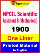 NPCIL Scientific Assistant B (Mechanical) One Liner Book in English