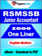 RSMSSB Junior Accountant One Liner Book PDF in English