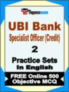 UBI Bank Specialist Officer (Credit) Book in English - Question Paper / Practice Set