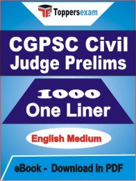 CGPSC Civil Judge Prelims One Liner Book PDF in English