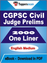 CGPSC Civil Judge Prelims One Liner Book PDF in English