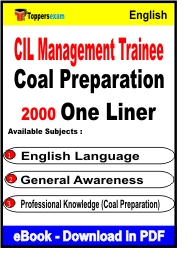 CIL Management Trainee (Coal Preparation) One Liner Book PDF in English