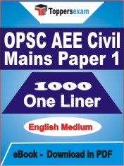 OPSC AEE Civil Mains Paper 1 One Liner Book PDF in English