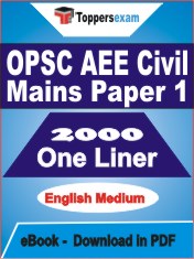 OPSC AEE Civil Mains Paper 1 One Liner Book PDF in English