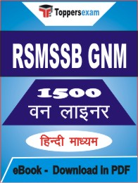 RSMSSB GNM One Liner Book PDF in Hindi