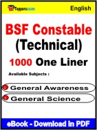 BSF Constable (Technical) One Liner Book PDF in English