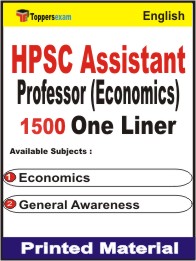 HPSC Assistant Professor (Economics) One Liner Book in English