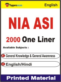 NIA ASI One Liner Book in English