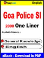 Goa Police SI One Liner Book PDF in English