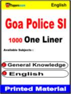 Goa Police SI One Liner Book in English