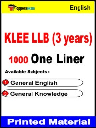 KLEE LLB (3 years) One Liner Book in English