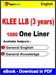 KLEE LLB (3 years) One Liner Book PDF in English