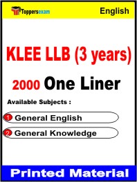 KLEE LLB (3 years) One Liner Book in English