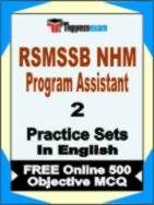 RSMSSB NHM Program Assistant Book in English - Question Paper / Practice Set