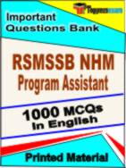 RSMSSB NHM Program Assistant  Book in English - Objective MCQ