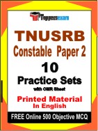 TNUSRB Constable ( Paper 2 ) Book in English - Practice Set