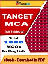 EBook of TANCET MCA Exam (Objective Questions /MCQ) PDF in English