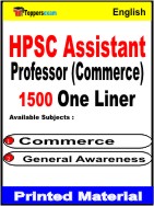 HPSC Assistant Professor (Commerce) One Liner Book in English