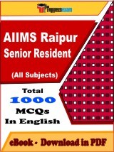 AIIMS Raipur Senior Resident PDF Book In English
