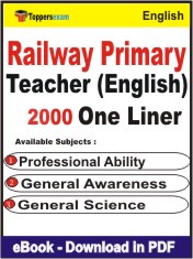 Railway Primary Teacher (English) One Liner Book PDF in English