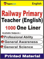 Railway Primary Teacher (English) One Liner Book in English