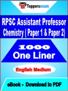 RPSC Assistant Professor Chemistry ( Paper 1 & Paper 2 ) One Liner Book PDF in English