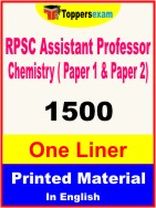 RPSC Assistant Professor Chemistry ( Paper 1 & Paper 2 ) One Liner Book in English