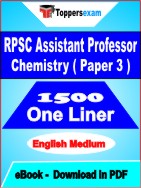RPSC Assistant Professor Chemistry ( Paper 3 ) One Liner Book PDF in English