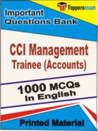 CCI Management Trainee (Accounts) Book in English - Objective MCQ