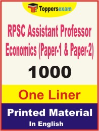 RPSC Assistant Professor Economics (Paper-1 & Paper-2) One Liner Book in English.