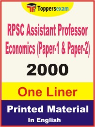 RPSC Assistant Professor Economics (Paper-1 & Paper-2) One Liner Book in English.