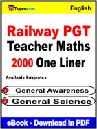 Railway PGT Teacher Maths  One Liner Book PDF in English