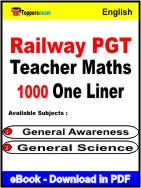 Railway PGT Teacher Maths  One Liner Book PDF in English