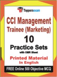 CCI Management Trainee ( Marketing ) Book in English - Practice Set