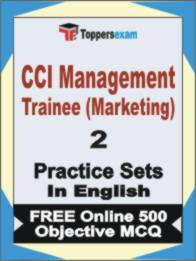 CCI Management Trainee ( Marketing ) Book in English - Question Paper / Practice Set