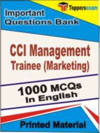 CCI Management Trainee ( Marketing ) Book in English - Objective MCQ
