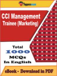 CCI Management Trainee ( Marketing ) PDF Book In English - MCQ / Objective Questions
