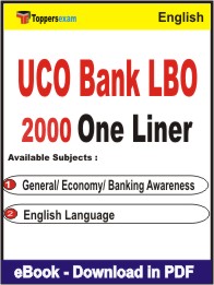 UCO Bank LBO One Liner Book PDF in English