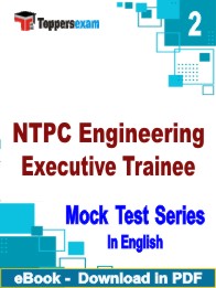 NTPC Engineering Executive Trainee Test PDF Book In English - Question Paper
