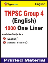 TNPSC Group 4 (English) One Liner Book in English