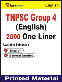 TNPSC Group 4 (English) One Liner Book in English